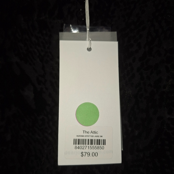 NWT Dear John Verona Spotted Velvet Sheer Top Size S Black Short Sleeve - Picture 9 of 13